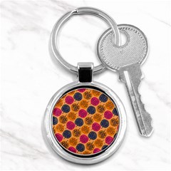 Colorful Trees Background Pattern Key Chains (round)  by Simbadda