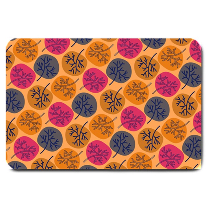 Colorful Trees Background Pattern Large Doormat 