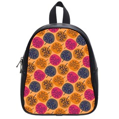 Colorful Trees Background Pattern School Bags (small)  by Simbadda