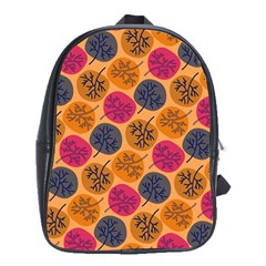 Colorful Trees Background Pattern School Bags (xl)  by Simbadda