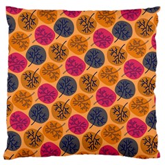 Colorful Trees Background Pattern Large Flano Cushion Case (two Sides) by Simbadda