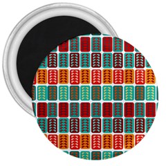 Bricks Abstract Seamless Pattern 3  Magnets by Simbadda