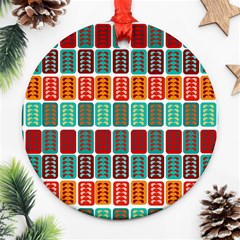 Bricks Abstract Seamless Pattern Ornament (round) by Simbadda