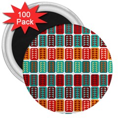 Bricks Abstract Seamless Pattern 3  Magnets (100 Pack) by Simbadda