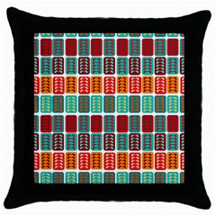 Bricks Abstract Seamless Pattern Throw Pillow Case (black) by Simbadda