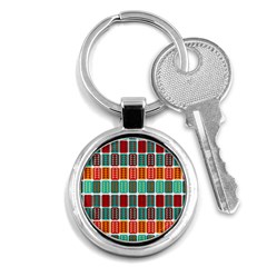 Bricks Abstract Seamless Pattern Key Chains (round)  by Simbadda