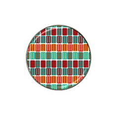 Bricks Abstract Seamless Pattern Hat Clip Ball Marker (4 Pack) by Simbadda