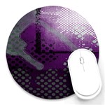 Evil Moon Dark Background With An Abstract Moonlit Landscape Round Mousepads Front