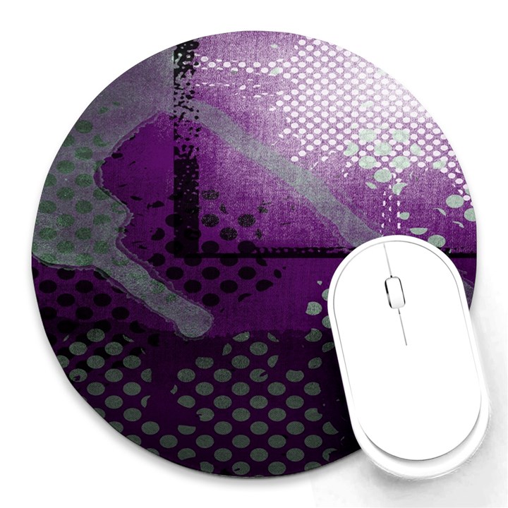 Evil Moon Dark Background With An Abstract Moonlit Landscape Round Mousepads