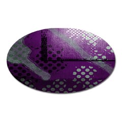 Evil Moon Dark Background With An Abstract Moonlit Landscape Oval Magnet by Simbadda