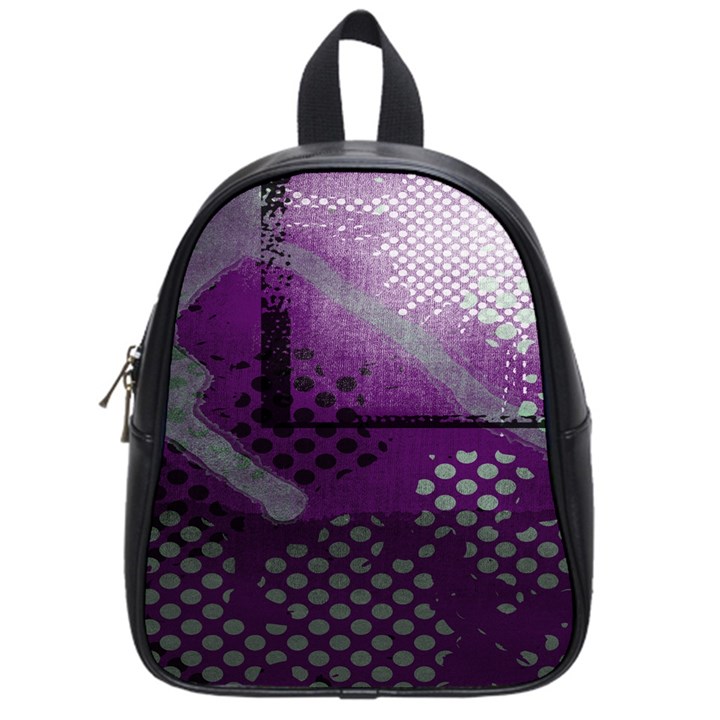 Evil Moon Dark Background With An Abstract Moonlit Landscape School Bags (Small) 