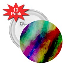 Colorful Abstract Paint Splats Background 2 25  Buttons (10 Pack)  by Simbadda