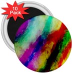 Colorful Abstract Paint Splats Background 3  Magnets (10 pack)  Front