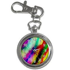 Colorful Abstract Paint Splats Background Key Chain Watches by Simbadda