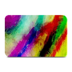 Colorful Abstract Paint Splats Background Plate Mats by Simbadda