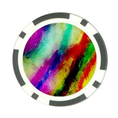 Colorful Abstract Paint Splats Background Poker Chip Card Guard (10 Pack) by Simbadda