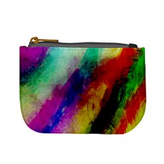 Colorful Abstract Paint Splats Background Mini Coin Purses by Simbadda