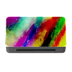 Colorful Abstract Paint Splats Background Memory Card Reader With Cf by Simbadda