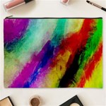 Colorful Abstract Paint Splats Background Cosmetic Bag (XXXL)  Front