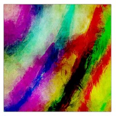 Colorful Abstract Paint Splats Background Large Satin Scarf (square) by Simbadda