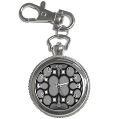 Mirror Of Black And White Fractal Texture Key Chain Watches by Simbadda