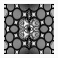 Mirror Of Black And White Fractal Texture Medium Glasses Cloth by Simbadda