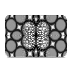 Mirror Of Black And White Fractal Texture Plate Mats by Simbadda