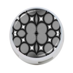 Mirror Of Black And White Fractal Texture 4-port Usb Hub (two Sides)  by Simbadda