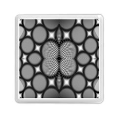 Mirror Of Black And White Fractal Texture Memory Card Reader (square)  by Simbadda