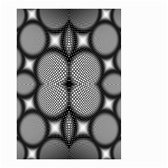 Mirror Of Black And White Fractal Texture Small Garden Flag (two Sides) by Simbadda