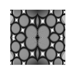 Mirror Of Black And White Fractal Texture Small Satin Scarf (square) by Simbadda