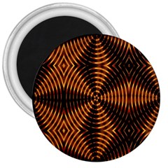 Fractal Pattern Of Fire Color 3  Magnets by Simbadda