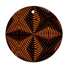 Fractal Pattern Of Fire Color Ornament (round) by Simbadda