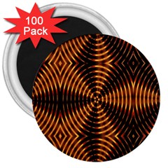 Fractal Pattern Of Fire Color 3  Magnets (100 Pack) by Simbadda