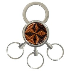 Fractal Pattern Of Fire Color 3-ring Key Chains by Simbadda