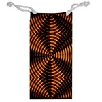 Fractal Pattern Of Fire Color Jewelry Bag Back