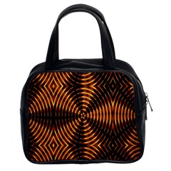 Fractal Pattern Of Fire Color Classic Handbags (2 Sides) by Simbadda