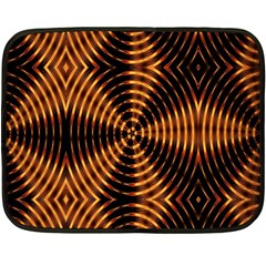 Fractal Pattern Of Fire Color Fleece Blanket (mini) by Simbadda