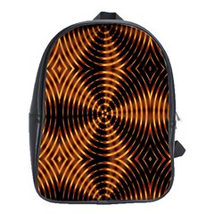 Fractal Pattern Of Fire Color School Bags(large)  by Simbadda