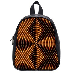 Fractal Pattern Of Fire Color School Bags (small)  by Simbadda