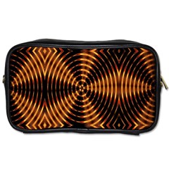 Fractal Pattern Of Fire Color Toiletries Bags by Simbadda