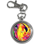 Stormy Yellow Wave Abstract Paintwork Key Chain Watches Front