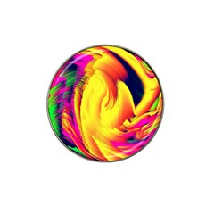 Stormy Yellow Wave Abstract Paintwork Hat Clip Ball Marker (4 Pack) by Simbadda