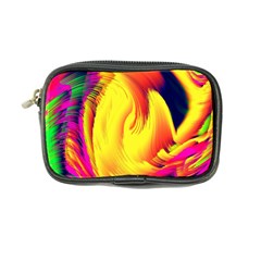 Stormy Yellow Wave Abstract Paintwork Coin Purse by Simbadda