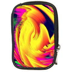 Stormy Yellow Wave Abstract Paintwork Compact Camera Cases by Simbadda