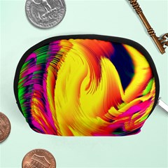 Stormy Yellow Wave Abstract Paintwork Accessory Pouches (medium)  by Simbadda