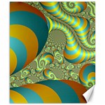 Gold Blue Fractal Worms Background Canvas 8  x 10  8.15 x9.66  Canvas - 1