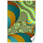 Gold Blue Fractal Worms Background Canvas 24  x 36  23.35 x34.74  Canvas - 1