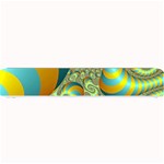 Gold Blue Fractal Worms Background Small Bar Mats 24 x4  Bar Mat