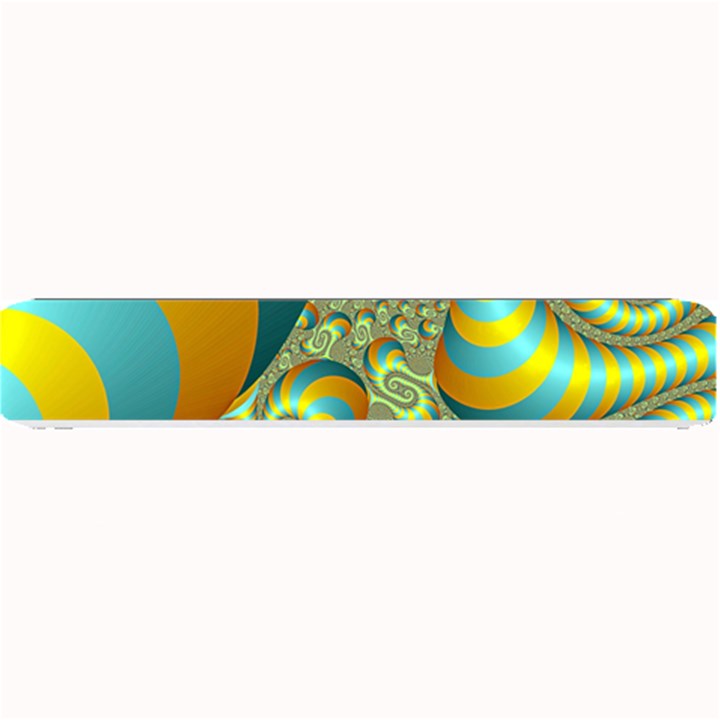 Gold Blue Fractal Worms Background Small Bar Mats